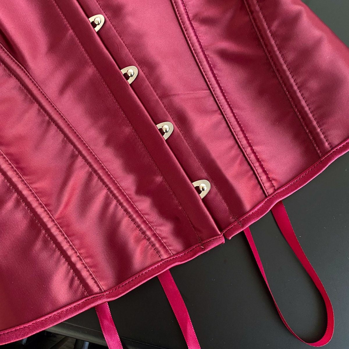 Red Lace up corset Top