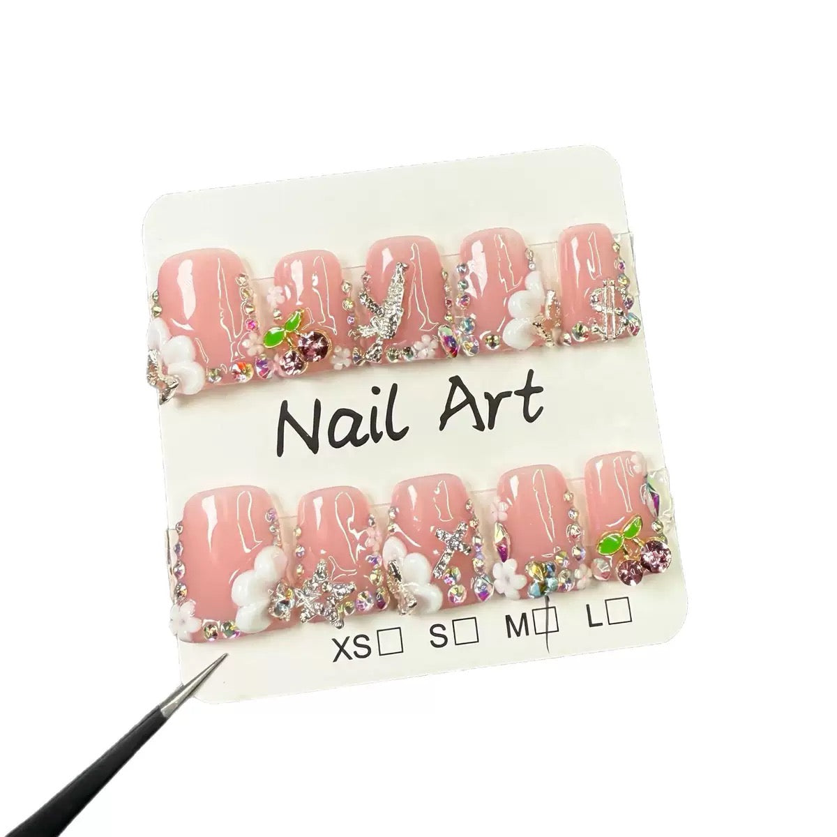 Baddie French Tip Acrylic Set💎