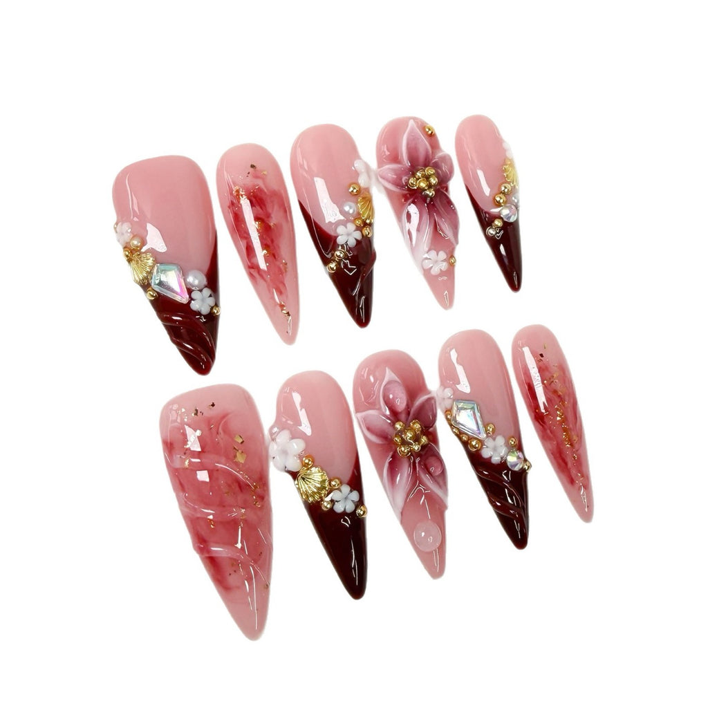 Luxury 3D Flower Stiletto Set