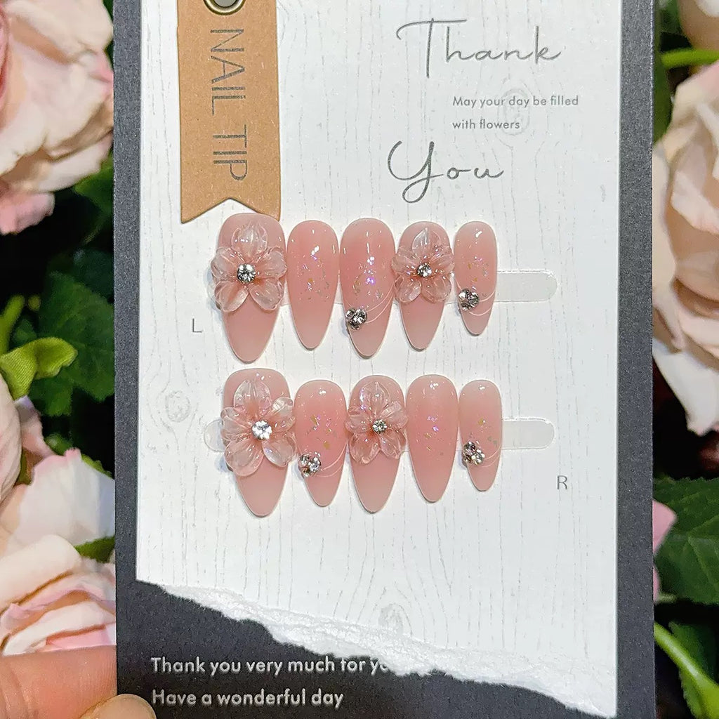 Oval shaped Acrylic Press on Nails