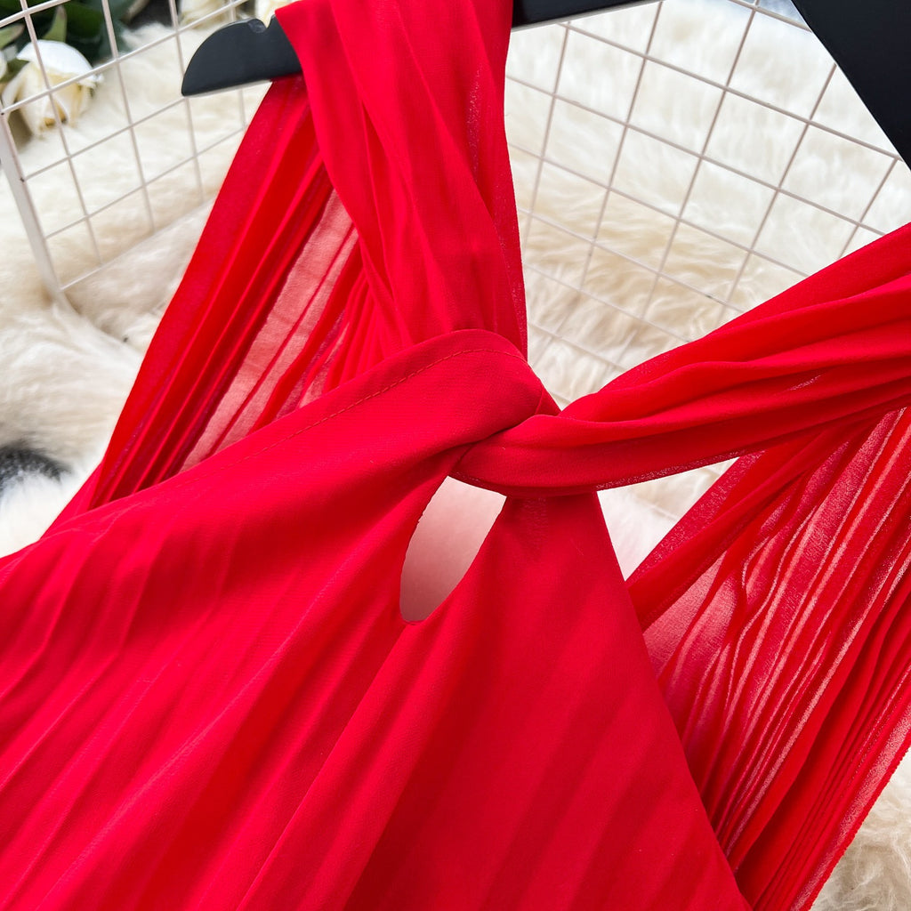 French style backless dress