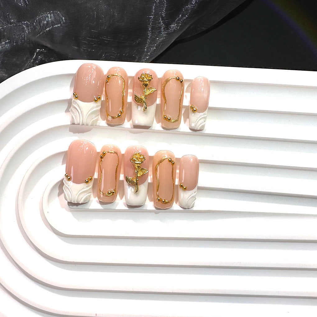 Nude French tips Acrylic set