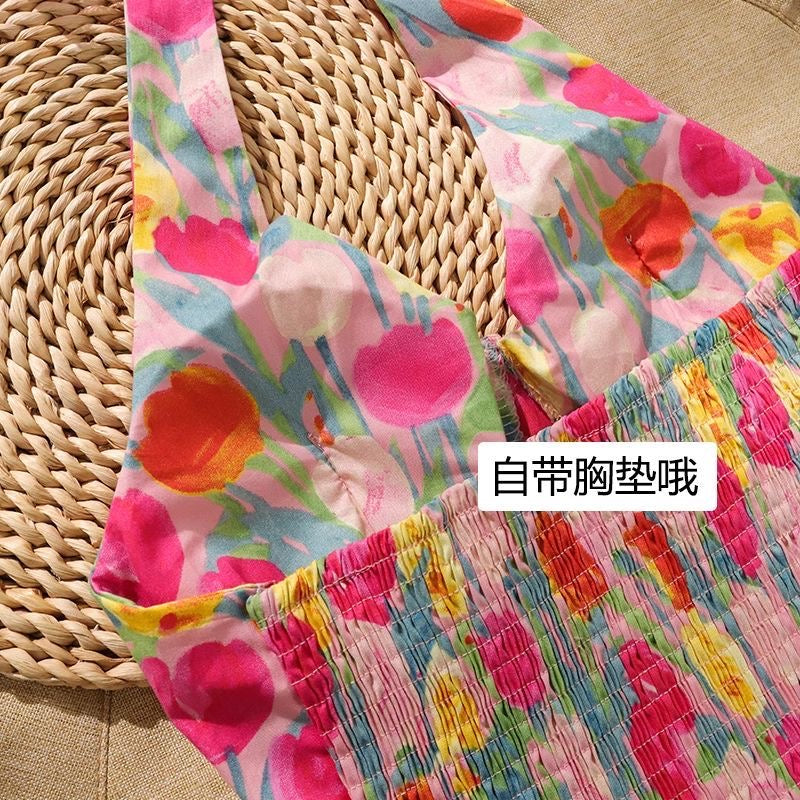 Beach style halter neck top