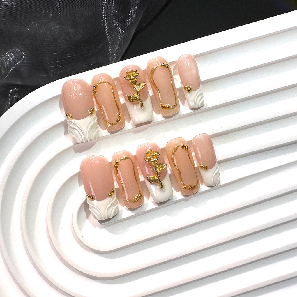 Nude French tips Acrylic set