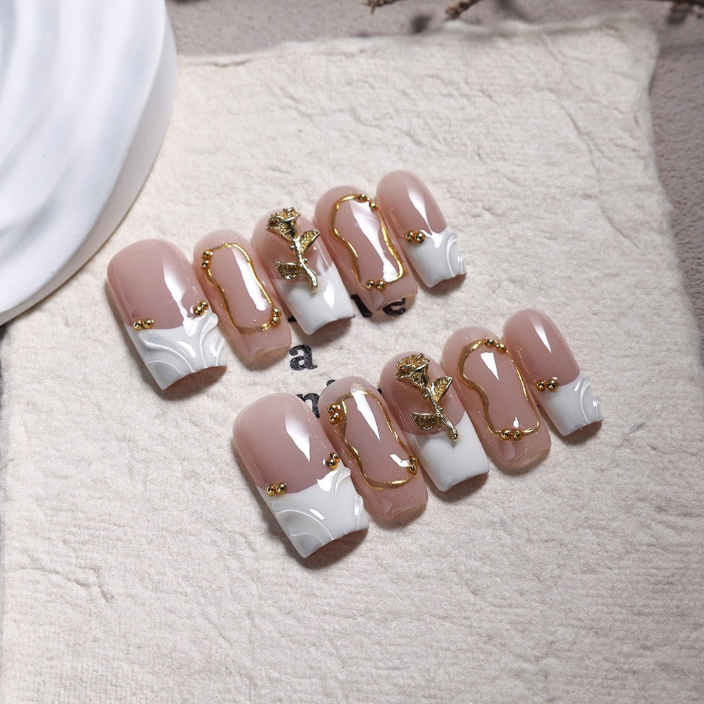 Nude French tips Acrylic set