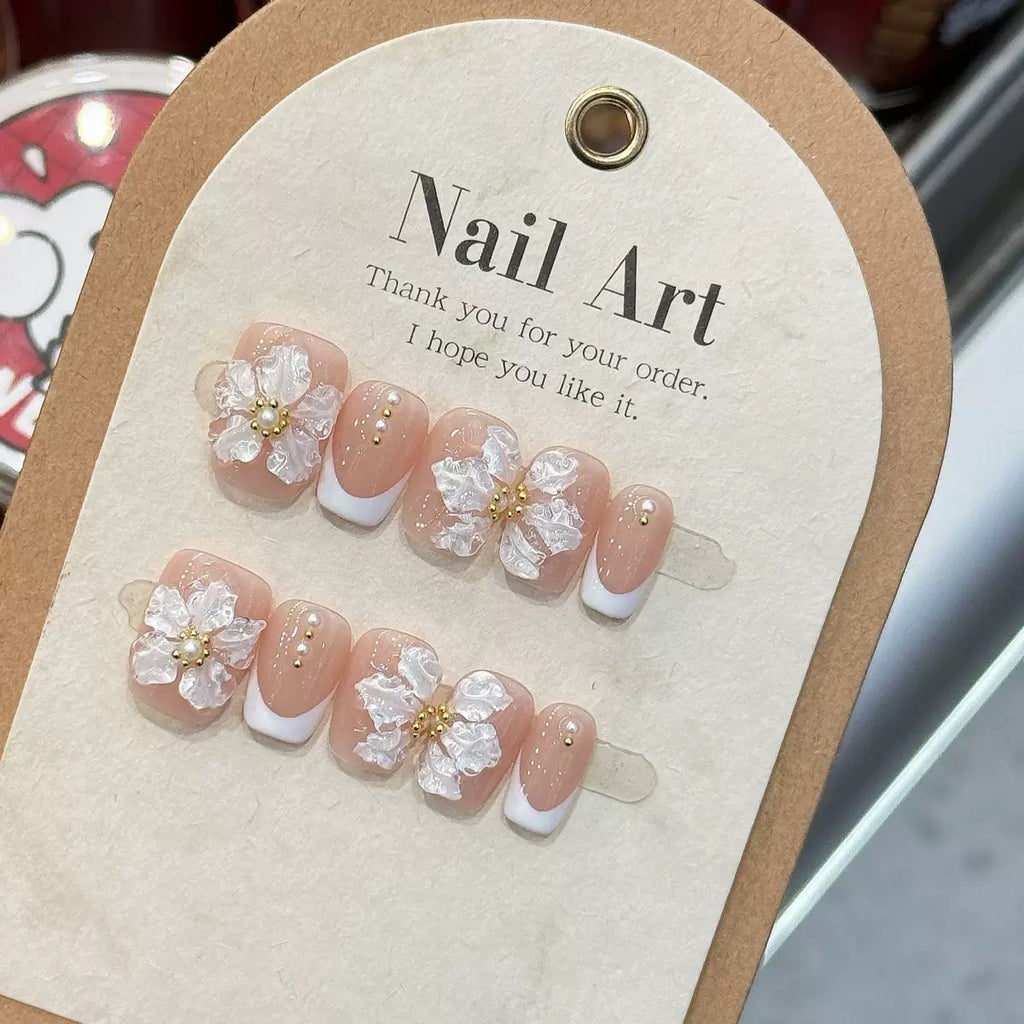Acrylic Handmade Press On Nails - Short
