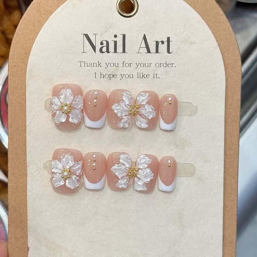 Acrylic Handmade Press On Nails - Short