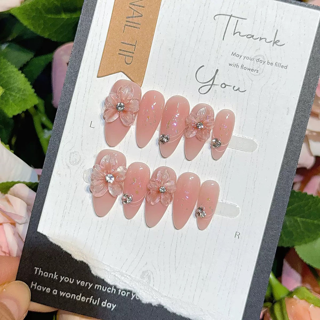 Oval shaped Acrylic Press on Nails