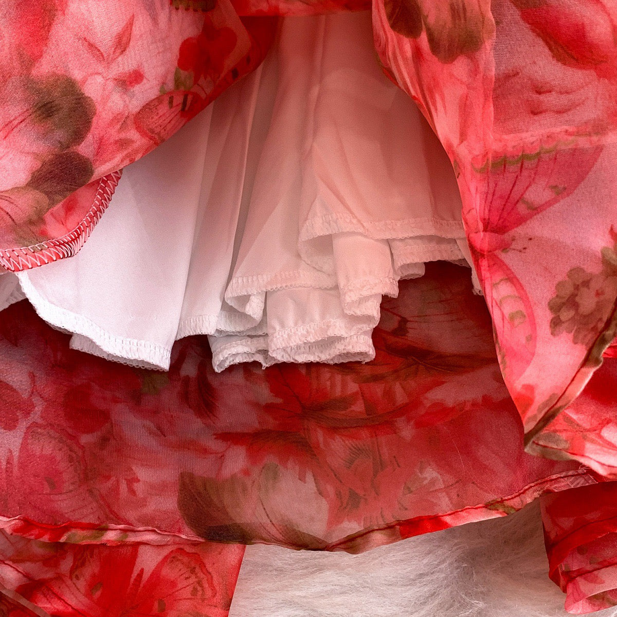 Fluffy ruffled princess dress