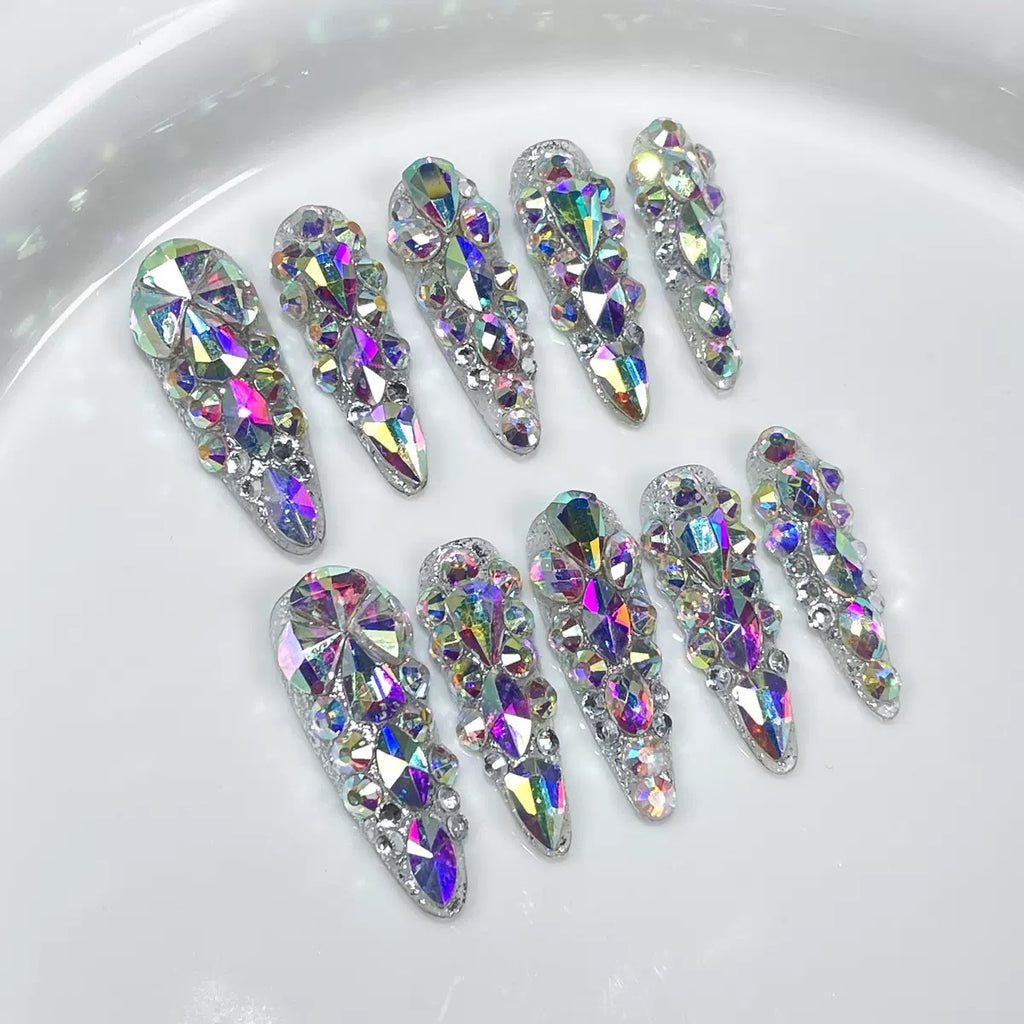 Luxury Acrylic Crystal Encrusted Set -Stiletto