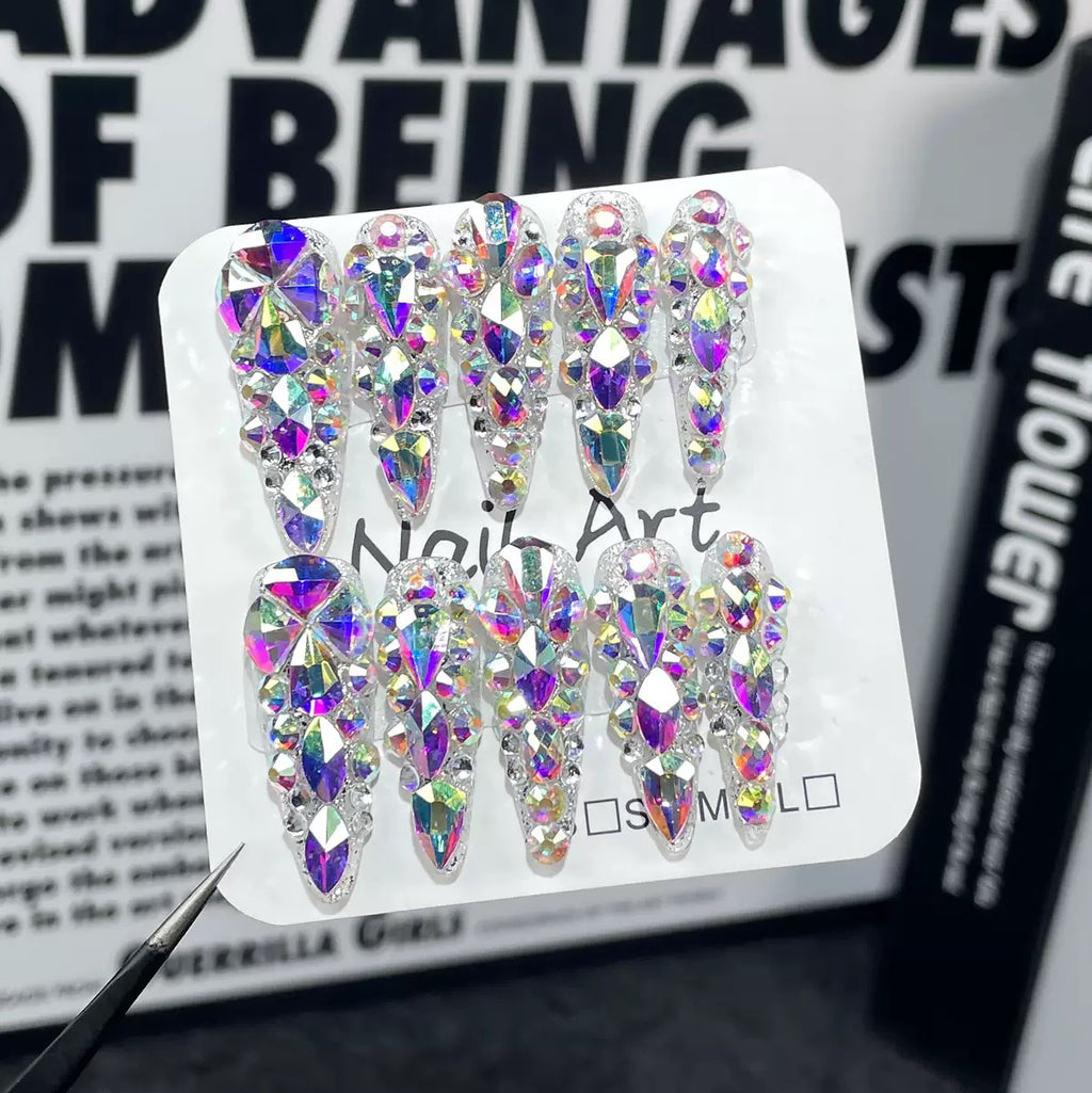 Luxury Acrylic Crystal Encrusted Set -Stiletto