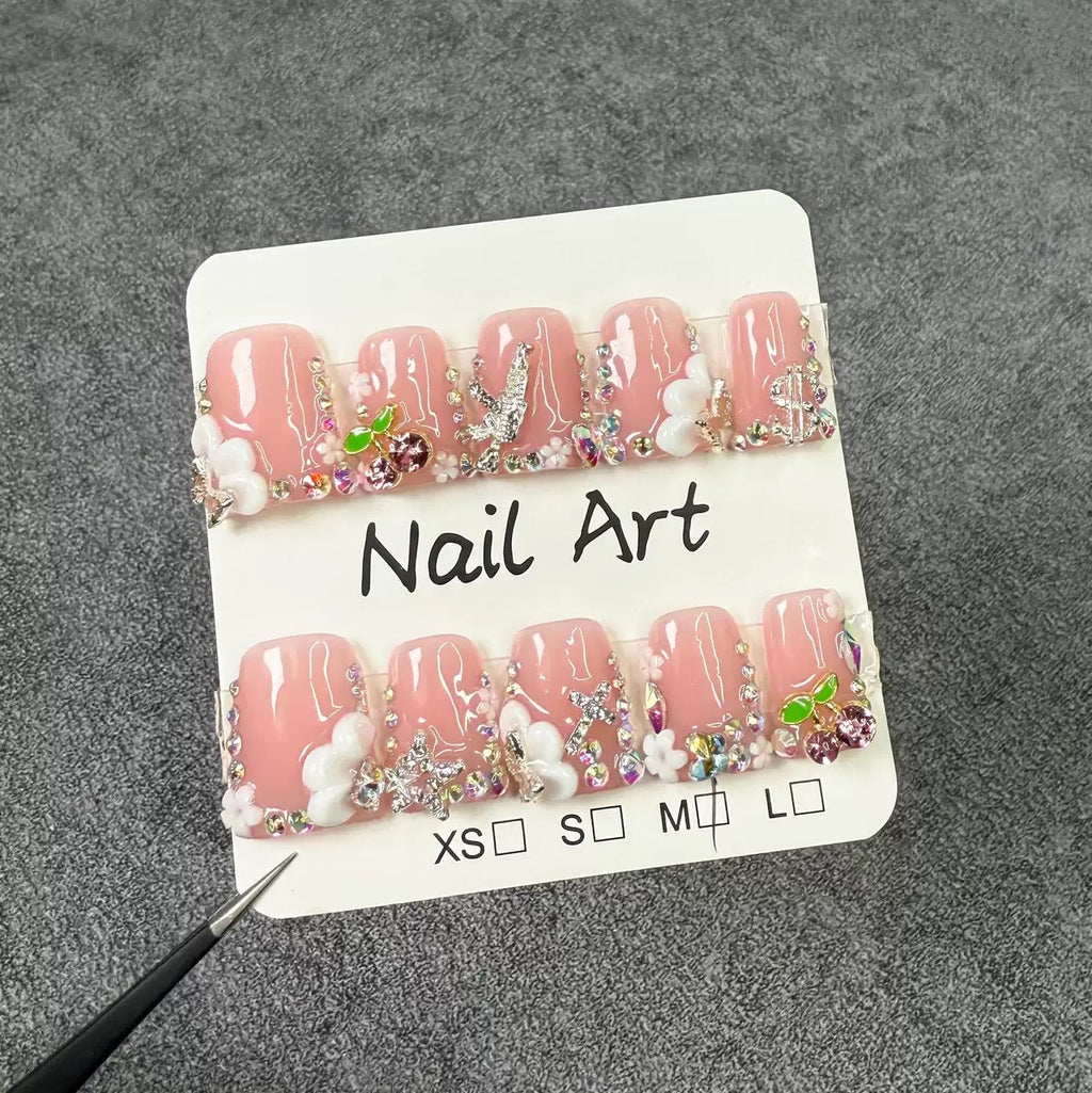 Baddie French Tip Acrylic Set💎