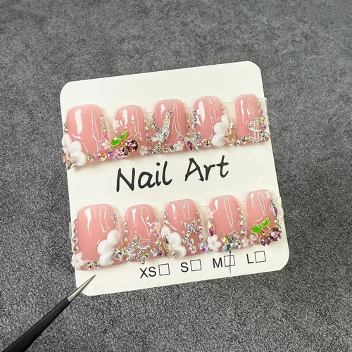 Baddie French Tip Acrylic Set💎