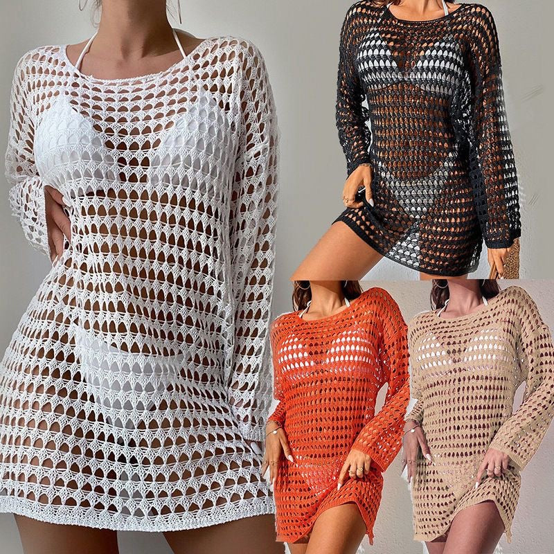 Bikini cover up knit dress